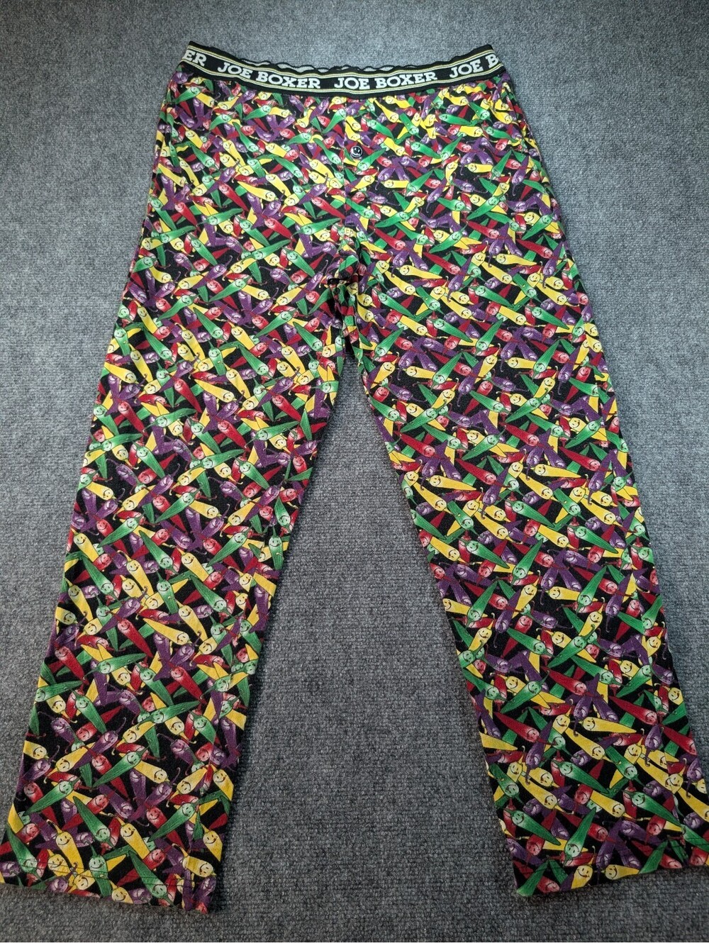 Joe Boxer Mens Medium 2 Hot 2 Handle Chili Pepper Print Pajama Pants Lounge Pant